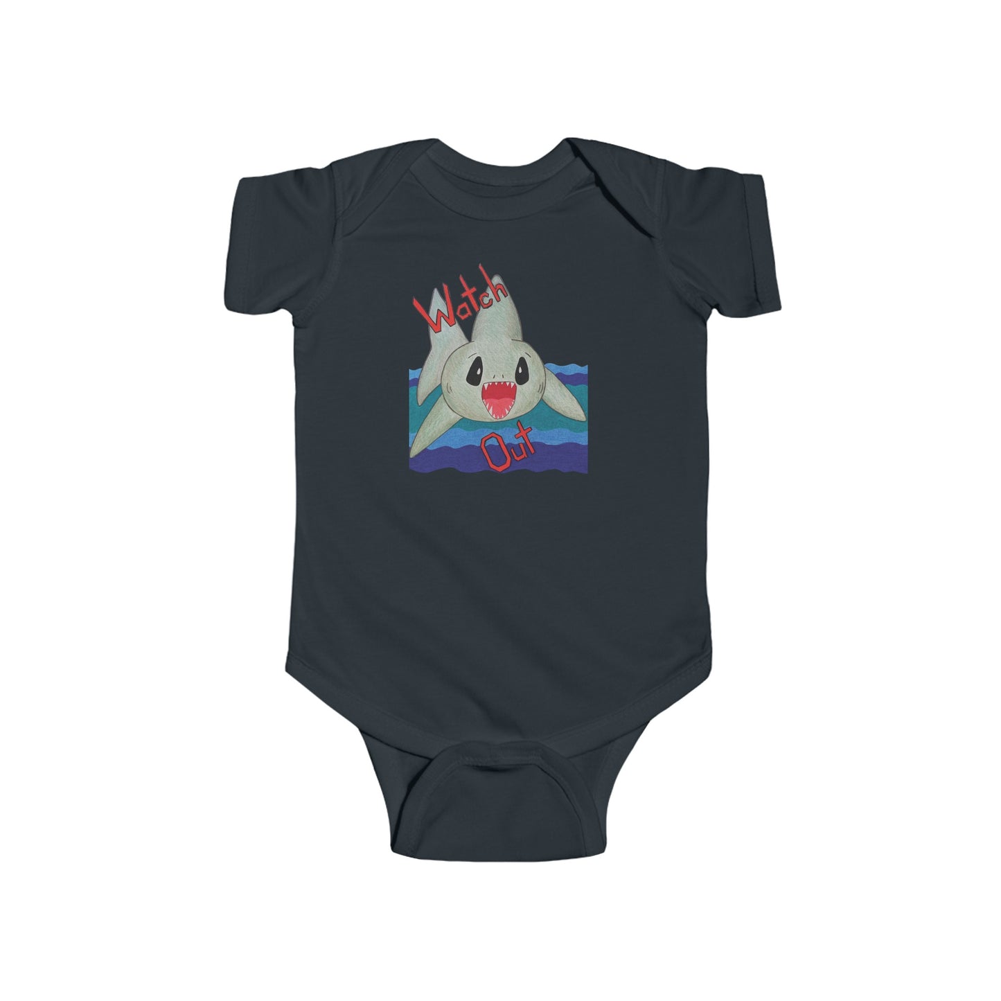 Baby onesie gender neutral - Shark bite