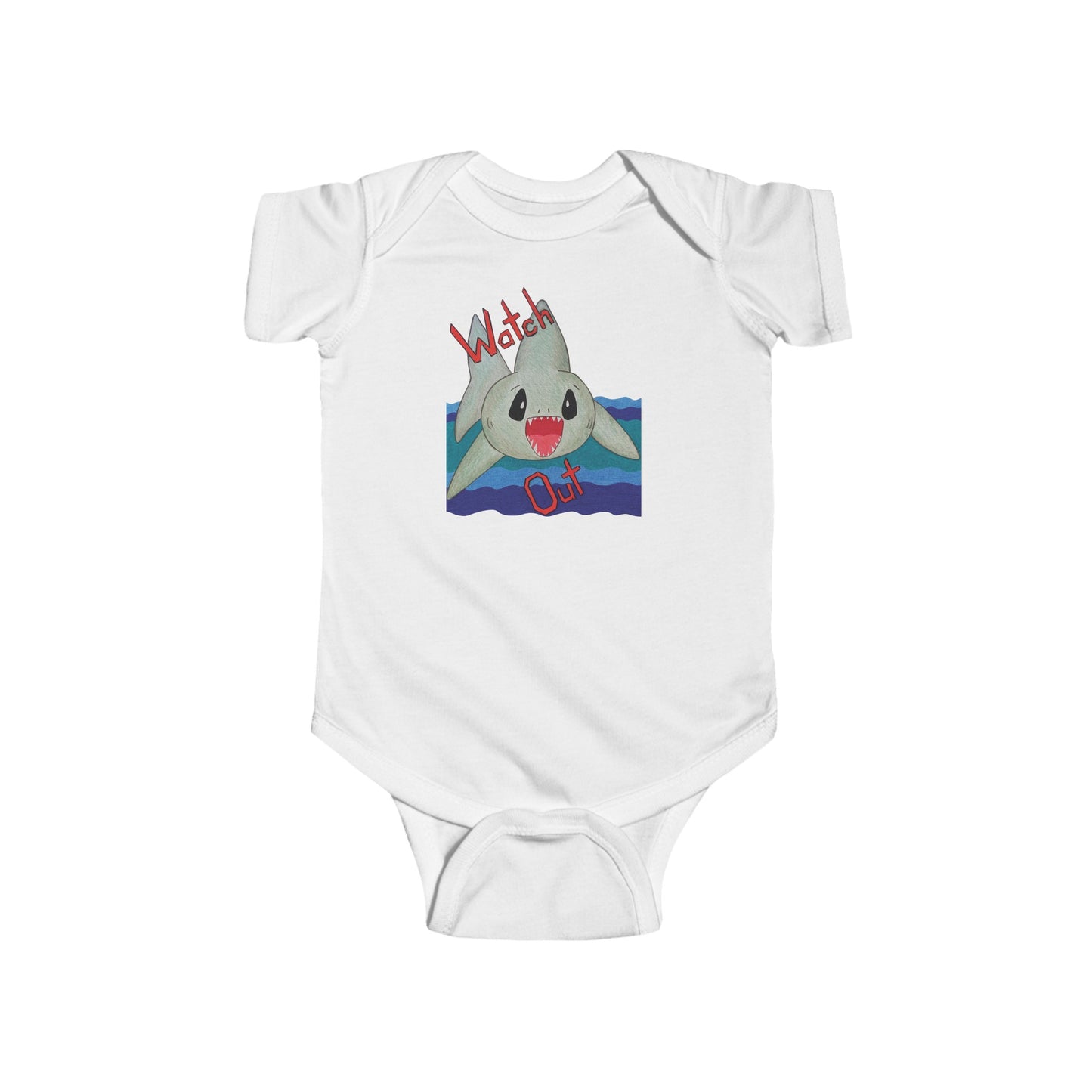 Baby onesie gender neutral - Shark bite